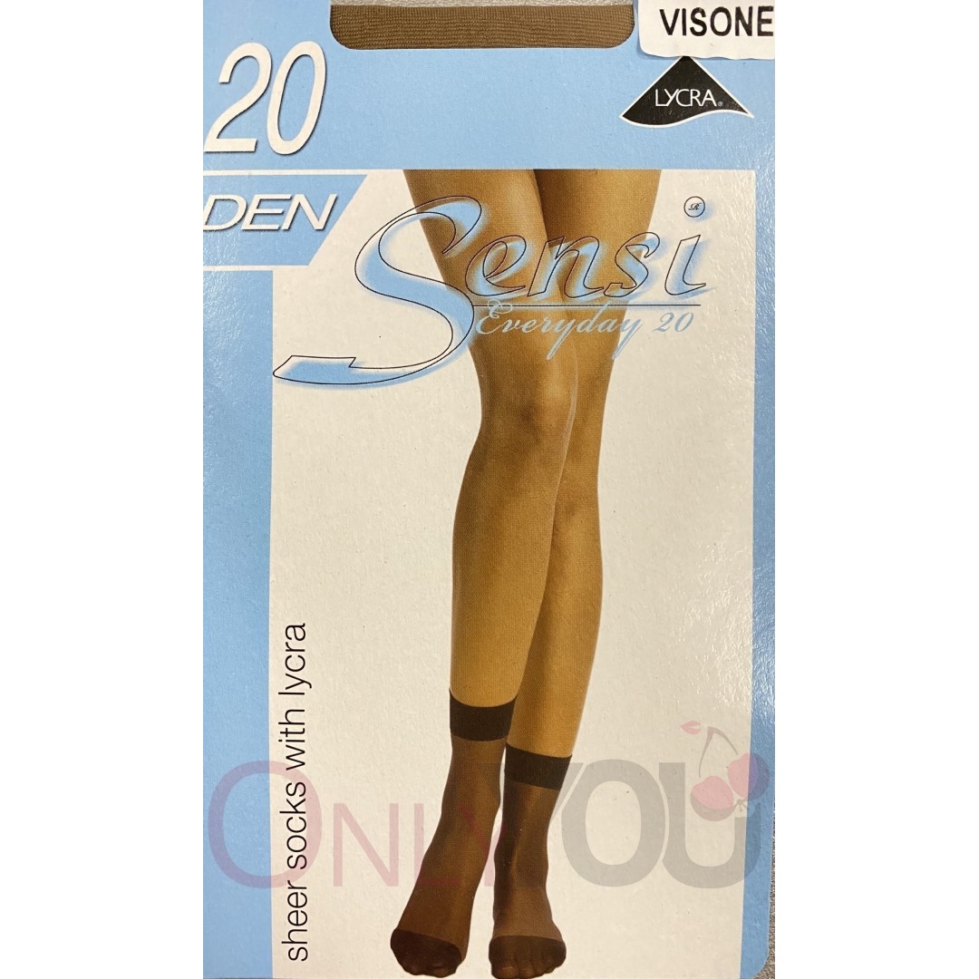 Къси чорапи с ликра 20д Visone