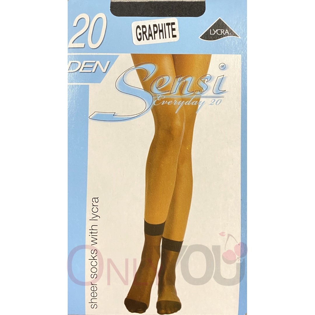 Къси чорапи с ликра 20д Graphite