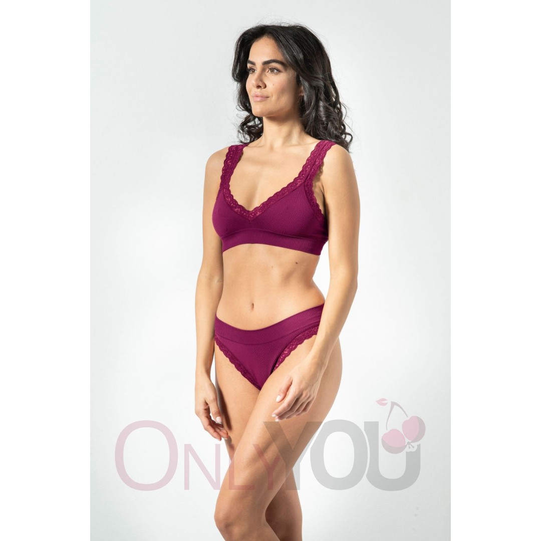Безшевни бикини рипс Risalti n1-119 Prugna Безшевни бикини рипс Risalti n1-119 Prugna