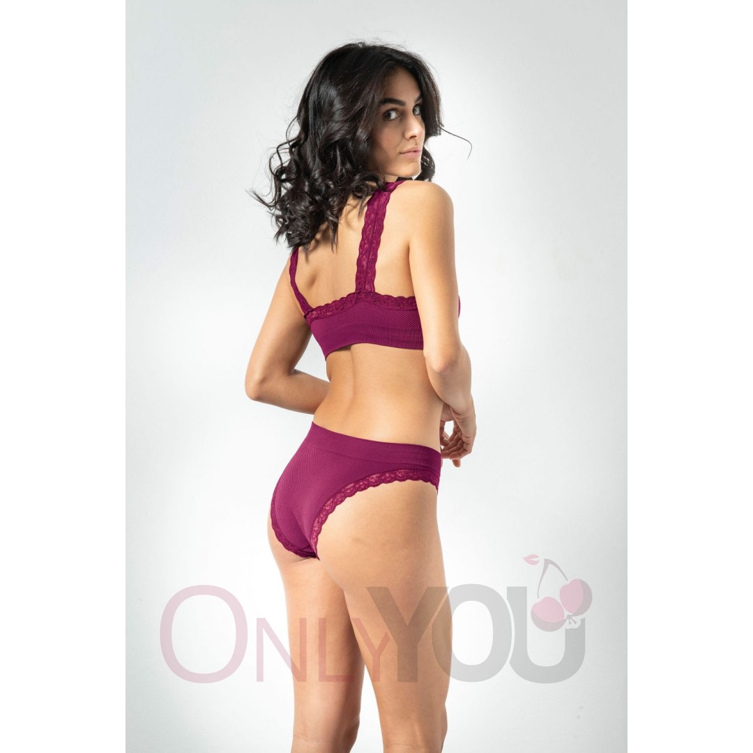 Безшевни бикини рипс Risalti n1-119 Prugna Безшевни бикини рипс Risalti n1-119 Prugna