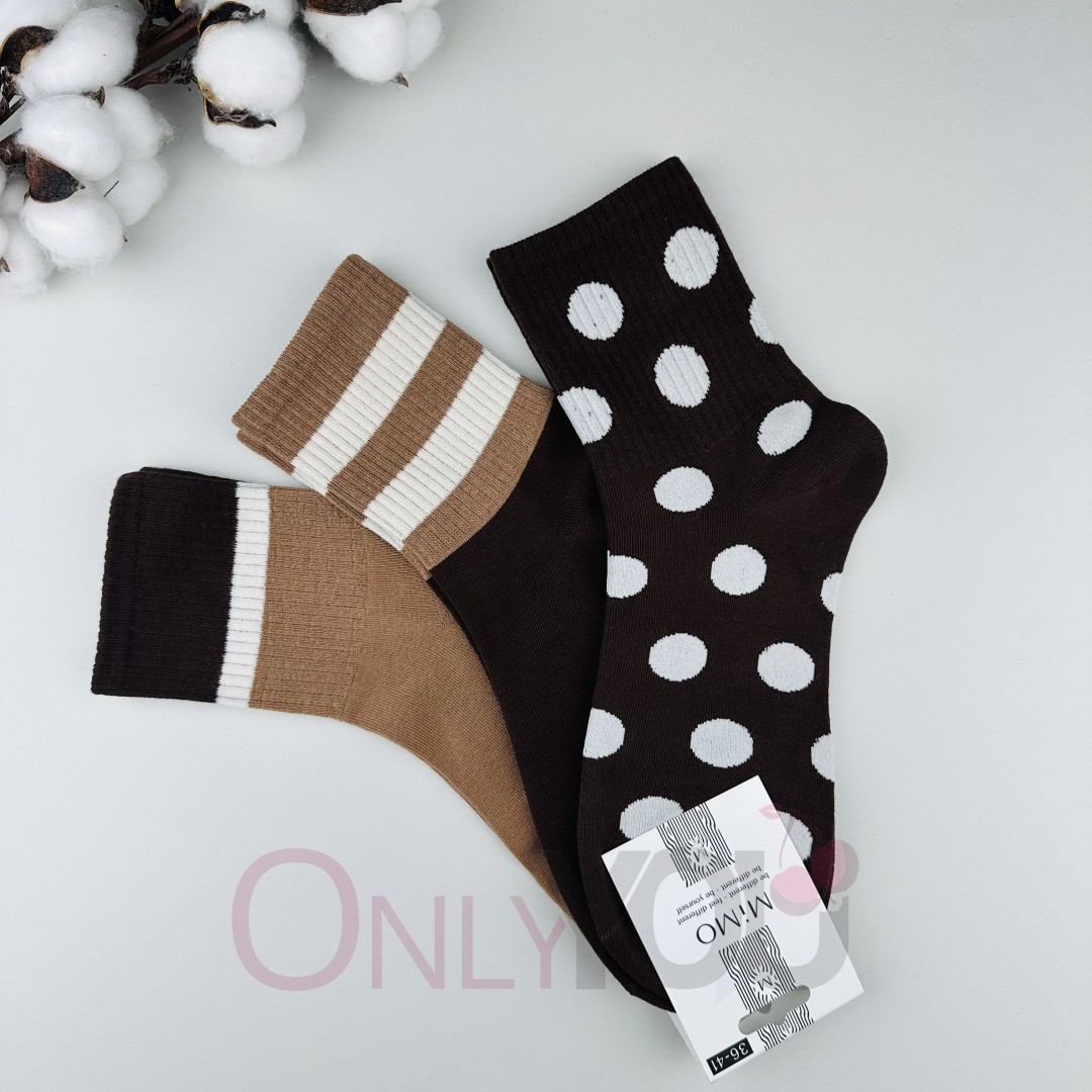 Къси памучни чорапи Mimo 02-3 Stripe Къси памучни чорапи Mimo 02-3 Stripe