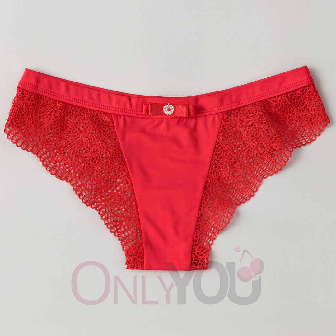 Бразилиана ликра и дантела Сия 402 s Red