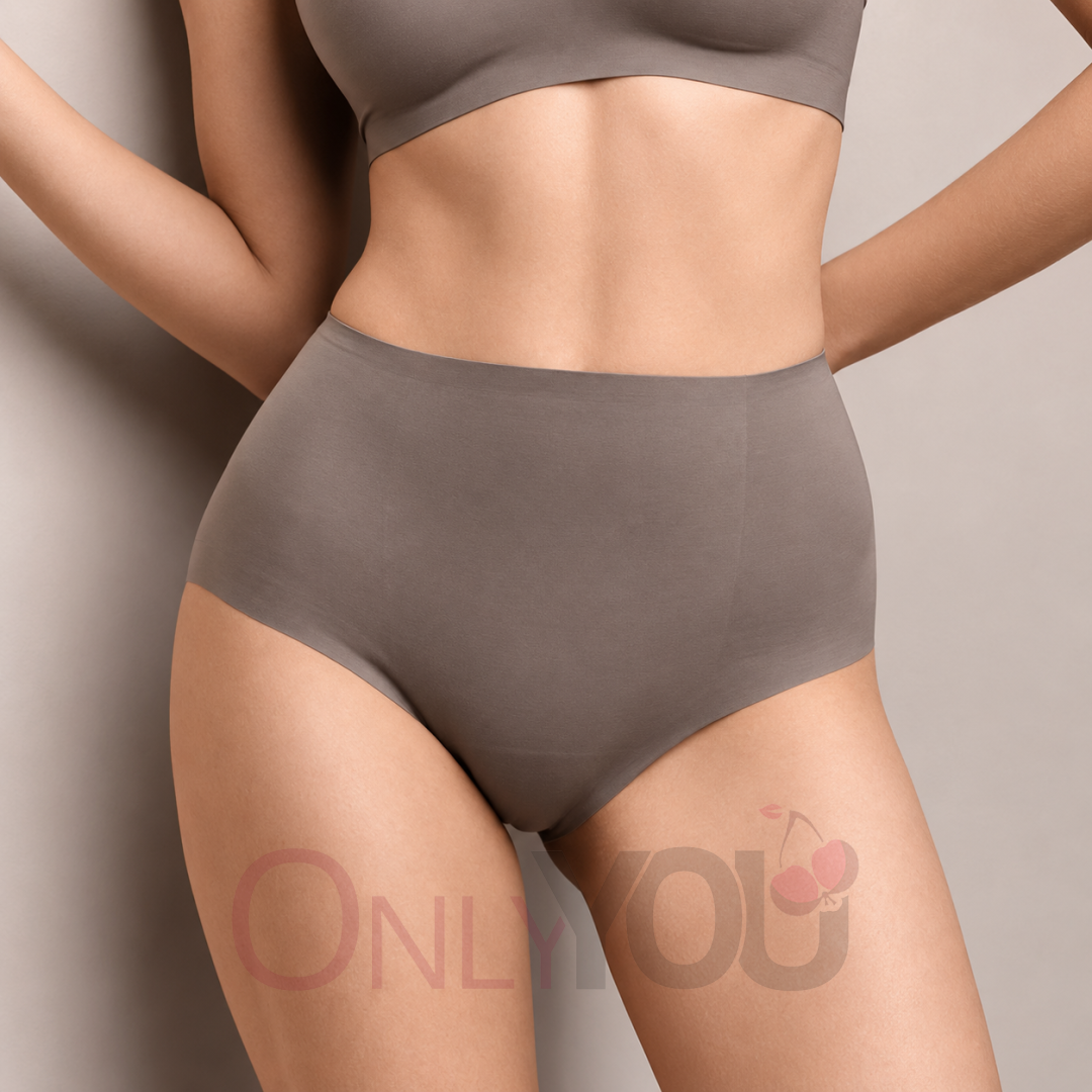 Дамски бикини висока талия Lormar ULTRASHINE 04445 Brown