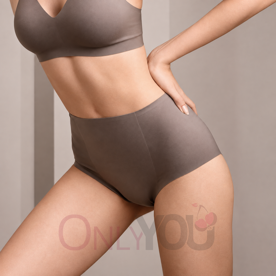 Дамски бикини висока талия Lormar ULTRASHINE 04445 Brown