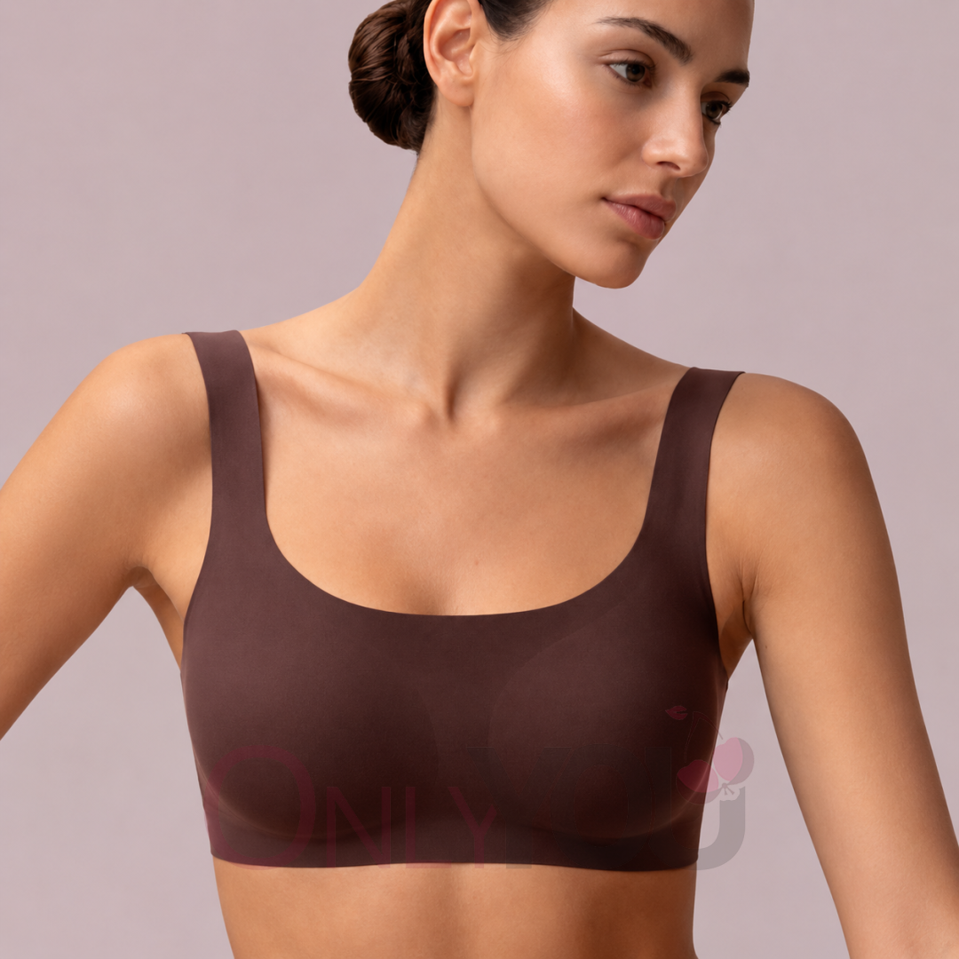 Дамски безшевен топ MICROFIT - Infiore 01702 Chocolate
