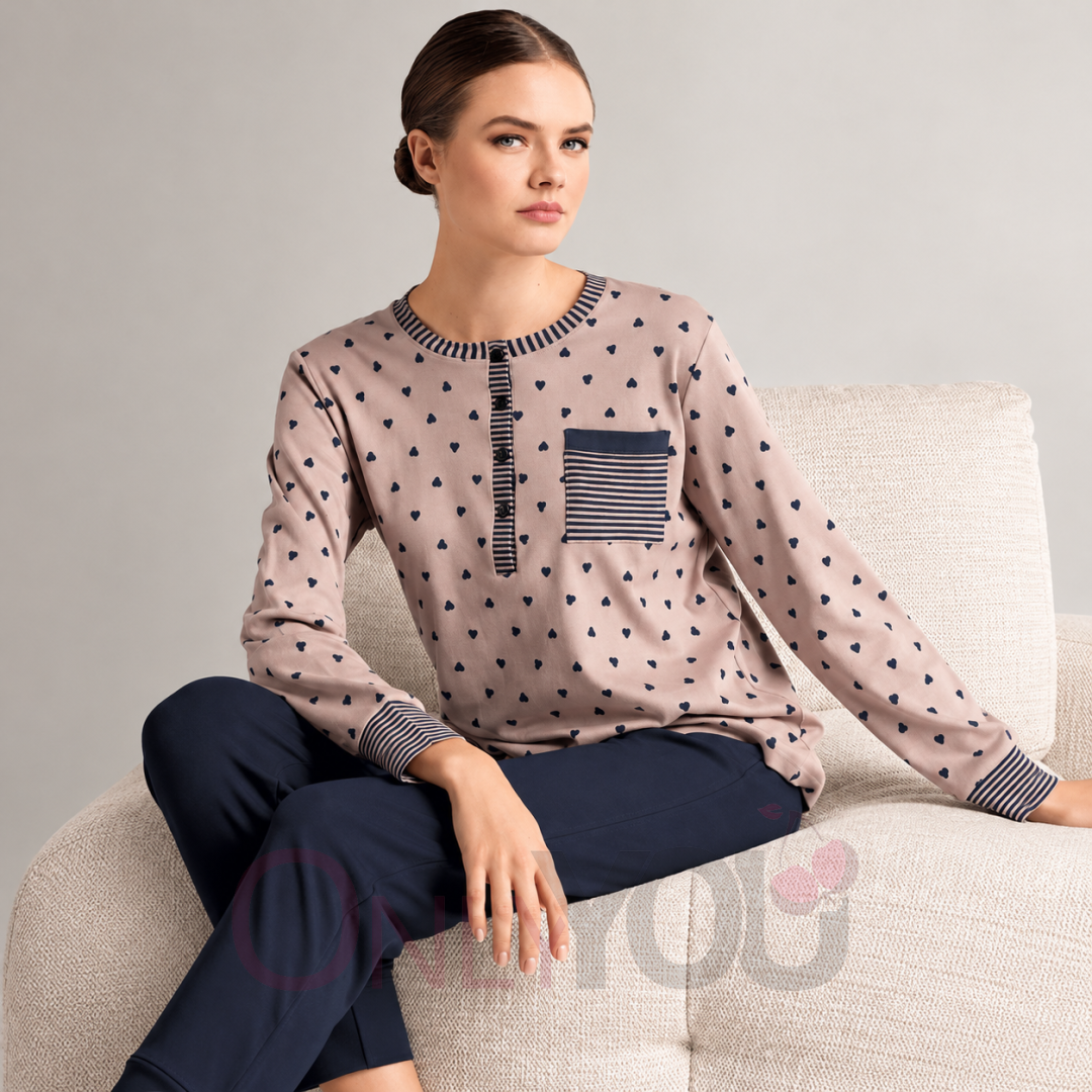 Дамска пижама с дълъг ръкав ADORE INFIORE 654673