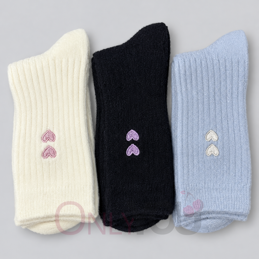 Дамски вълнени чорапи  комплект 3бр-071-8-5 White,Black,Blue