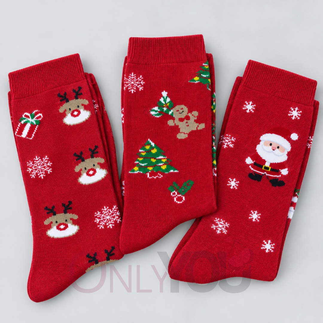 Дамски коледни чорапи 6250-1 Christmas Mix Red