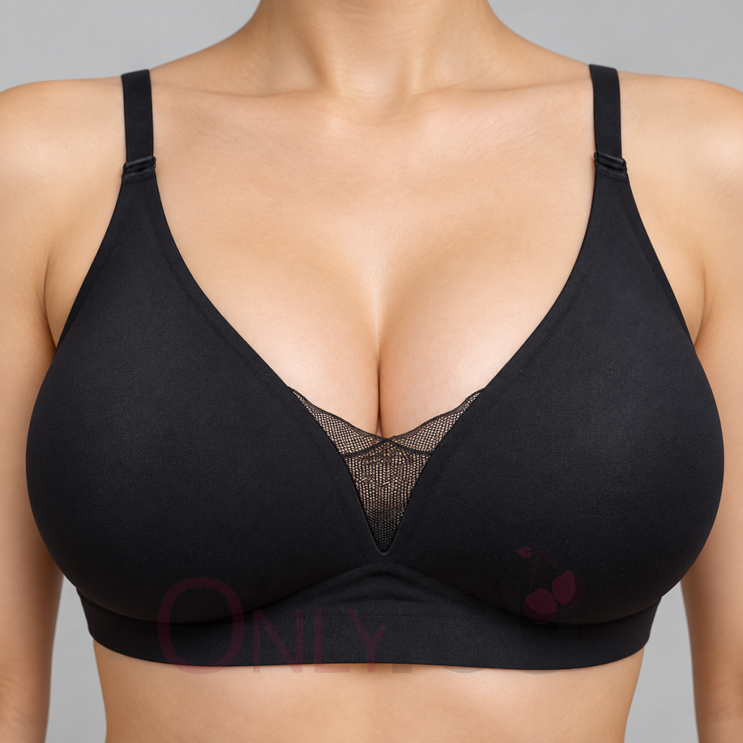 Дамски безшевен сутиен без банели Cotonella 18ADC Nero