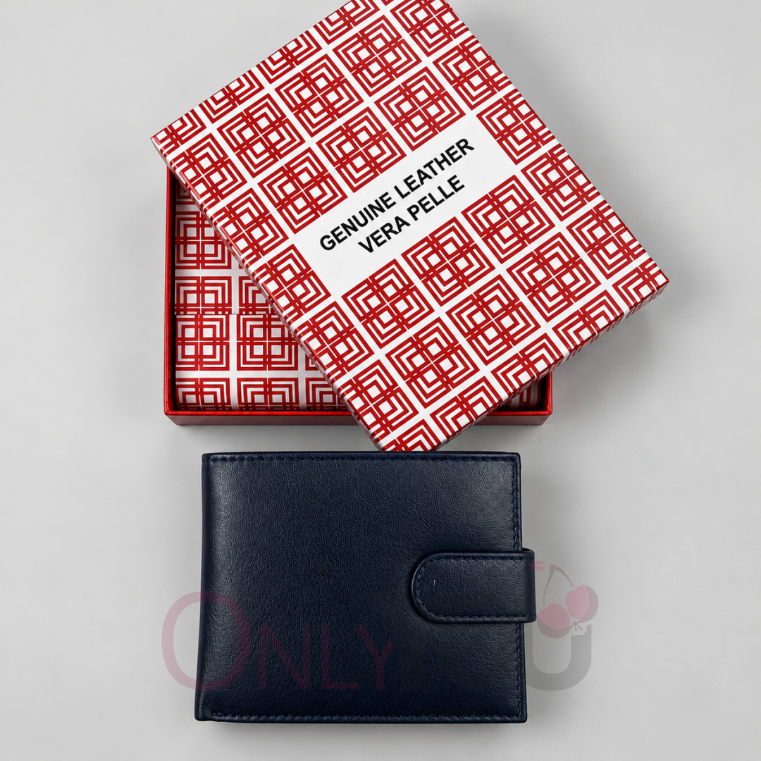 Мъжко кожено портмоне от естествена кожа С1100-3 Blue