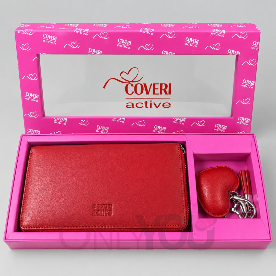 Дамско портмоне естественна кожа COVERI Active 1036 Red