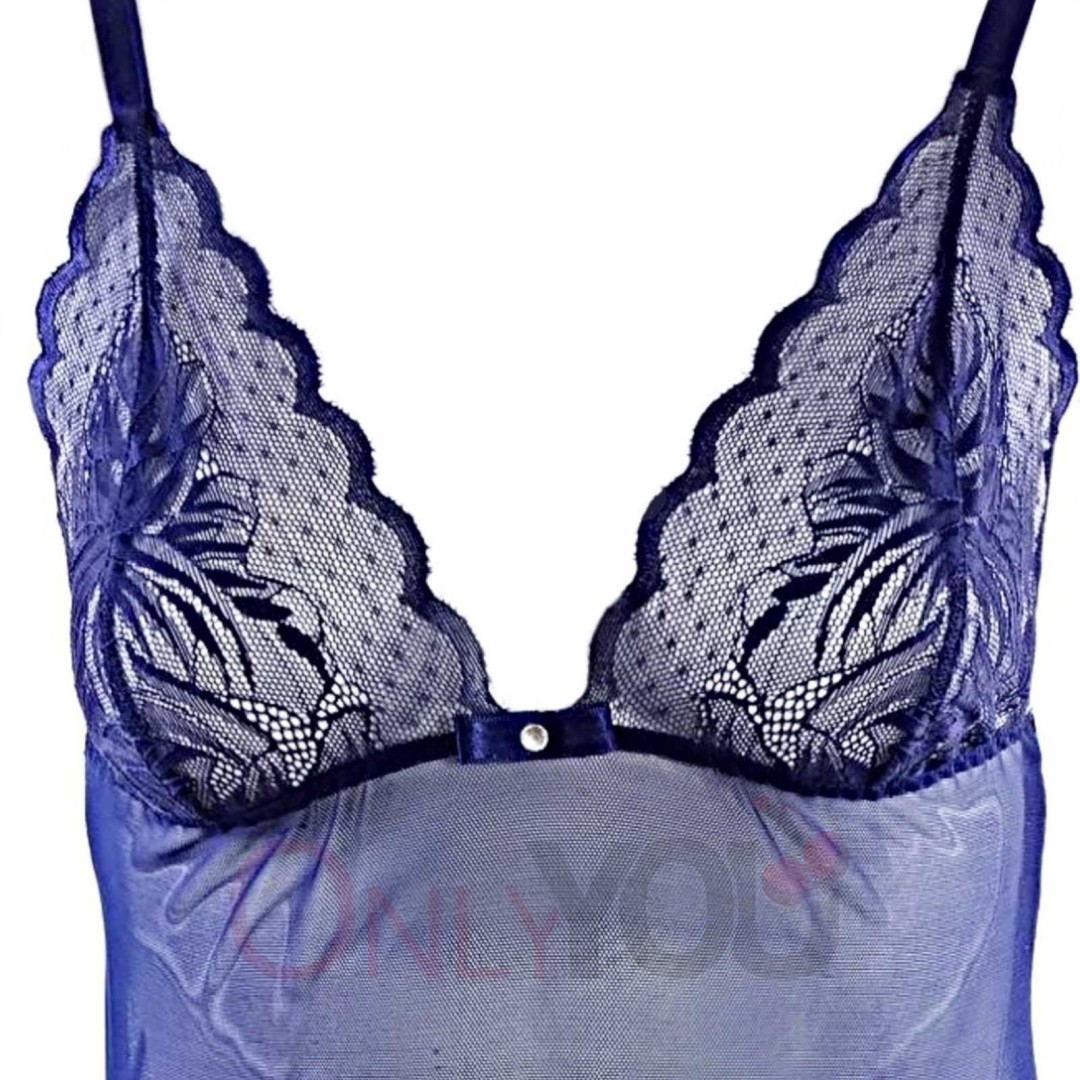 Корсаж тюл с дантела  441s Blu