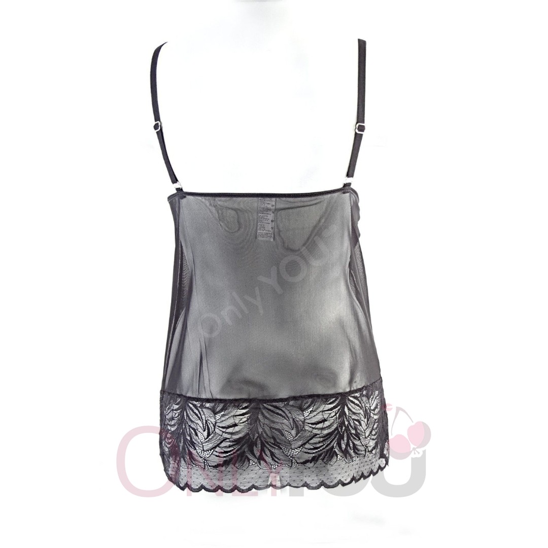 Корсаж тюл с дантела  441s Black